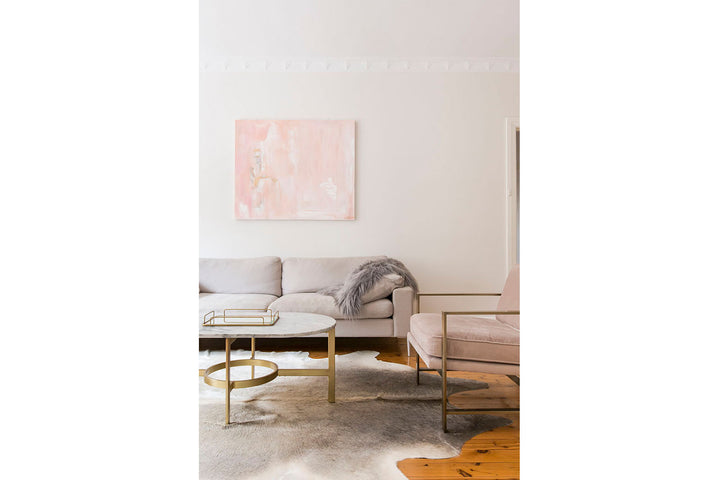 Grey with Beige Brazilian Cowhide Rug