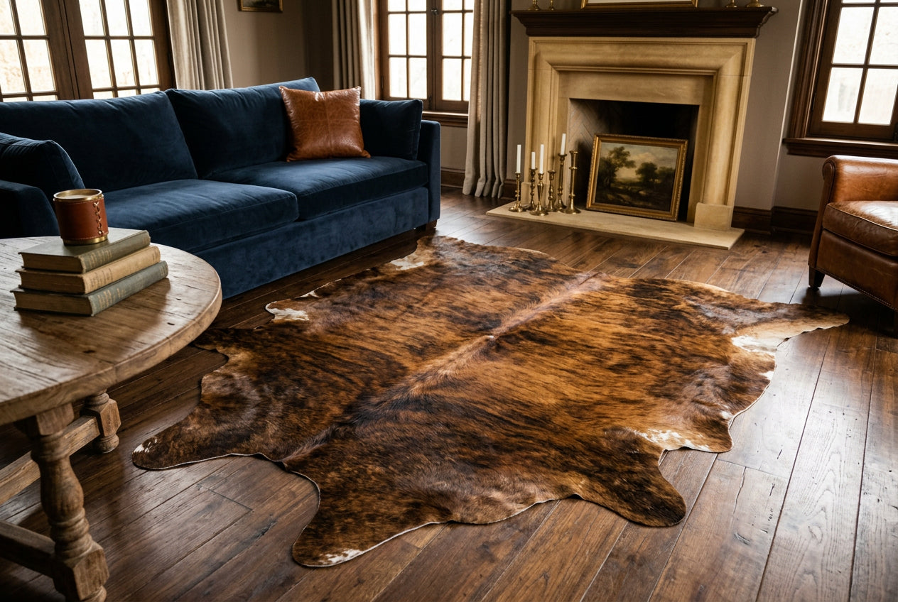 Medium Brindle Cowhide Rugs