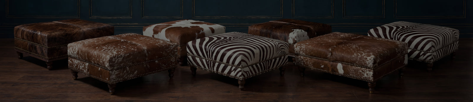 Cowhide Ottomans