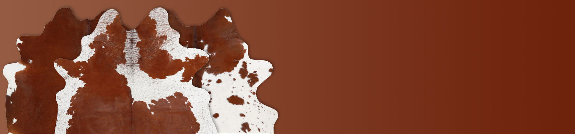 Brown and White Exotic Cowhide Rugs