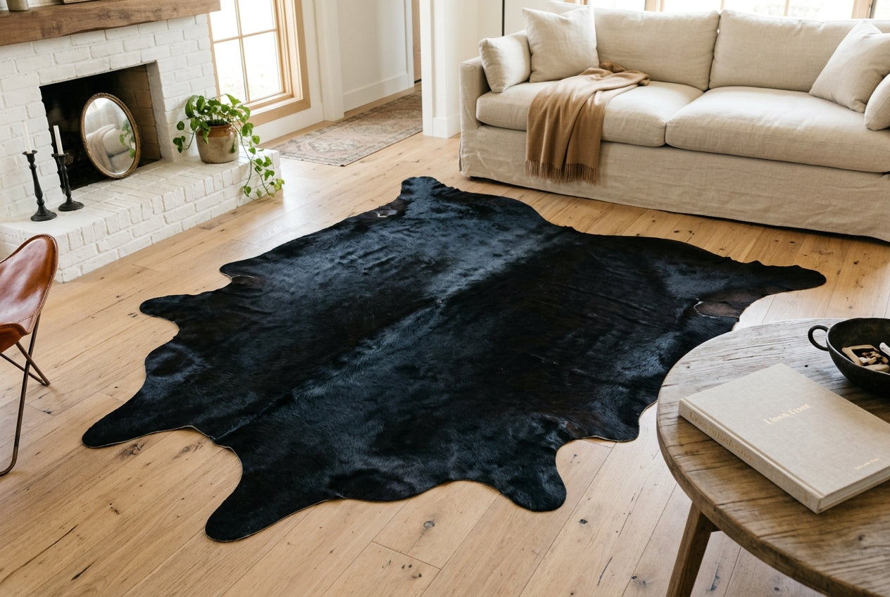 Black Cowhide Rugs
