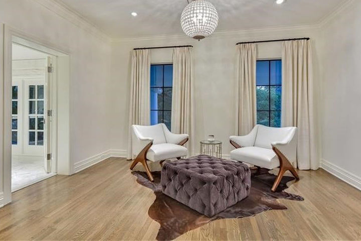 Solid Brown Brazilian Cowhide Rug