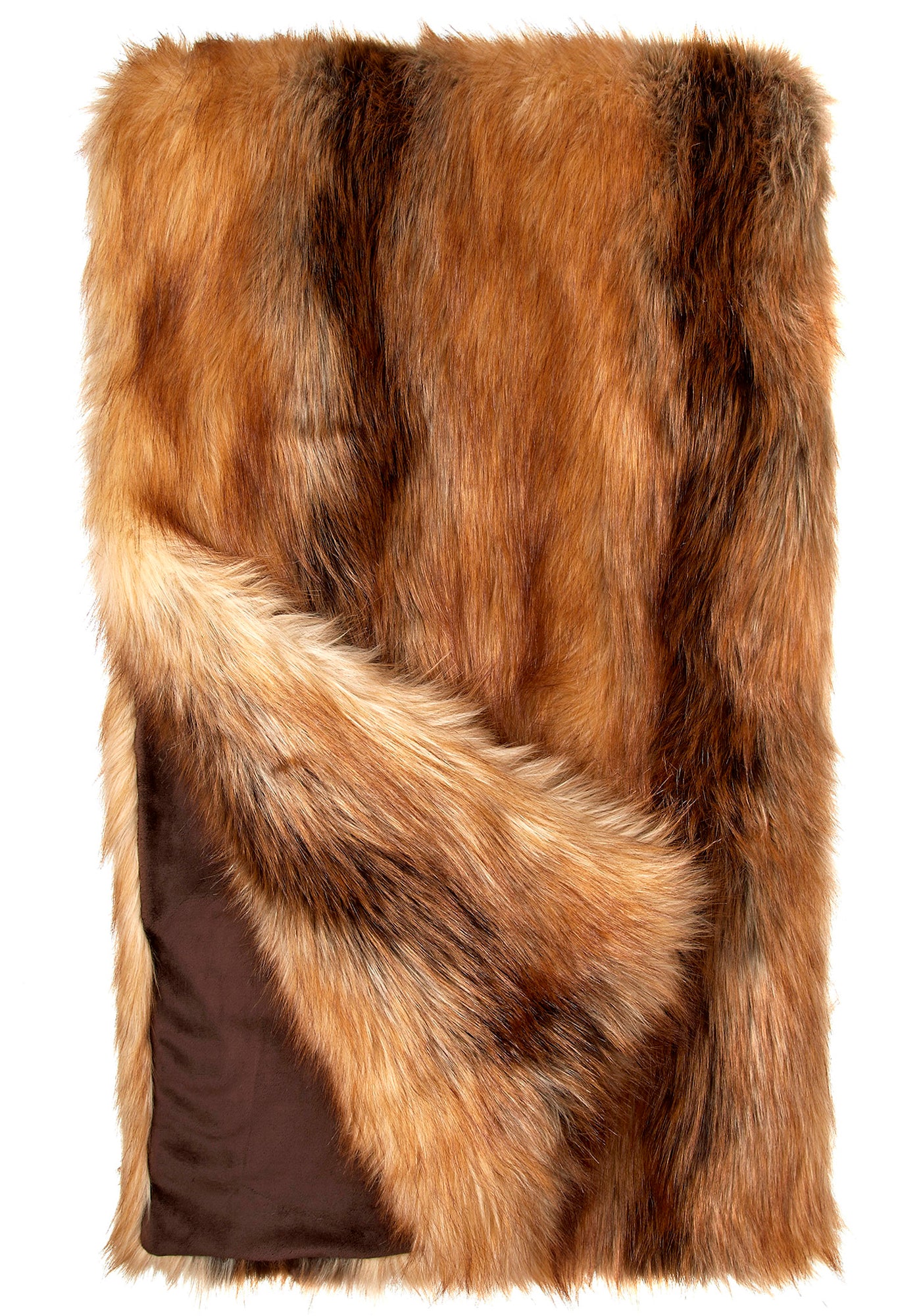 Red Fox Faux Fur Throw