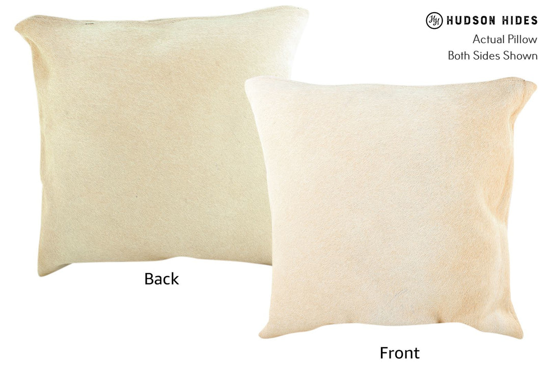 Beige 20"x20" Brazilian Cowhide Pillow #16412 by Hudson Hides