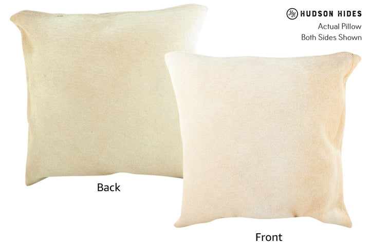 Beige 20"x20" Brazilian Cowhide Pillow #16412 by Hudson Hides