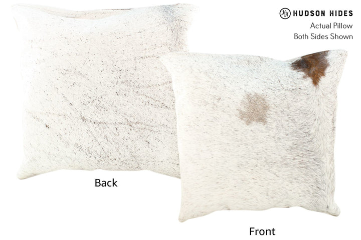 Salt and Pepper Brown 20"x20" Brazilian Cowhide Pillow #16707 by Hudson Hides
