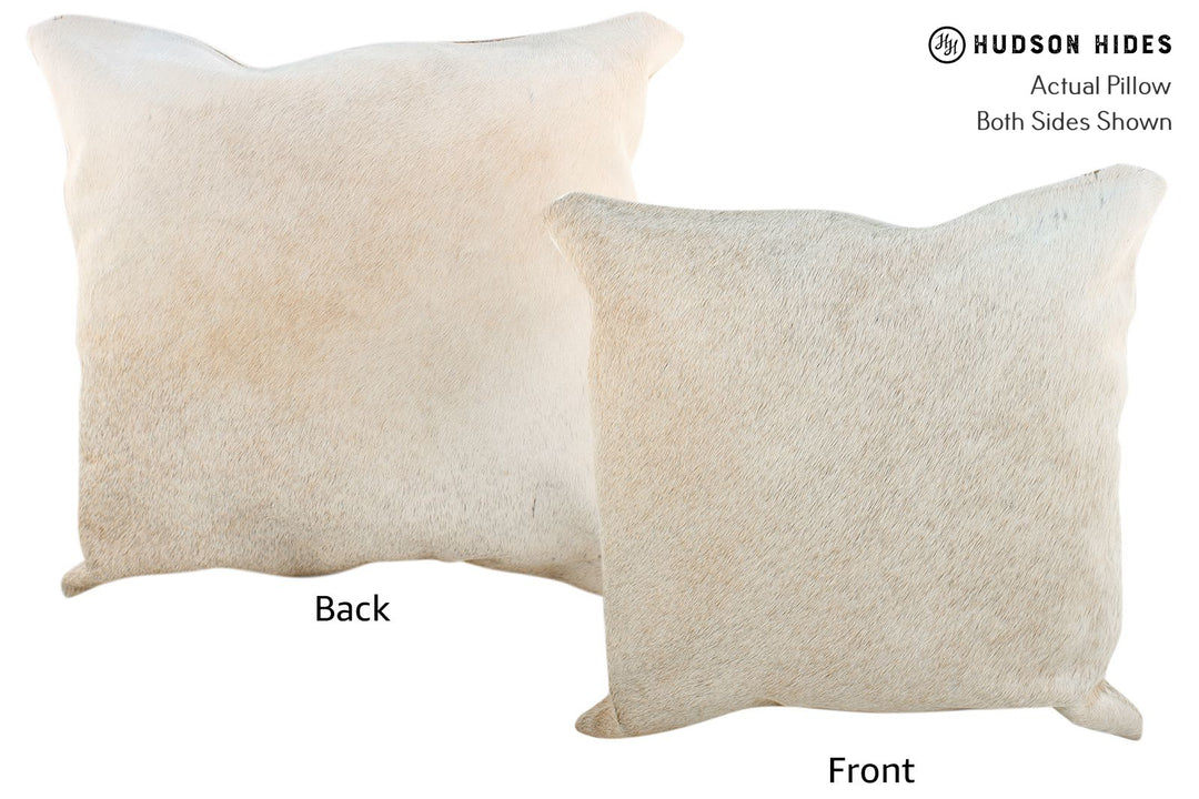 Beige 20"x20" Brazilian Cowhide Pillow #17031 by Hudson Hides