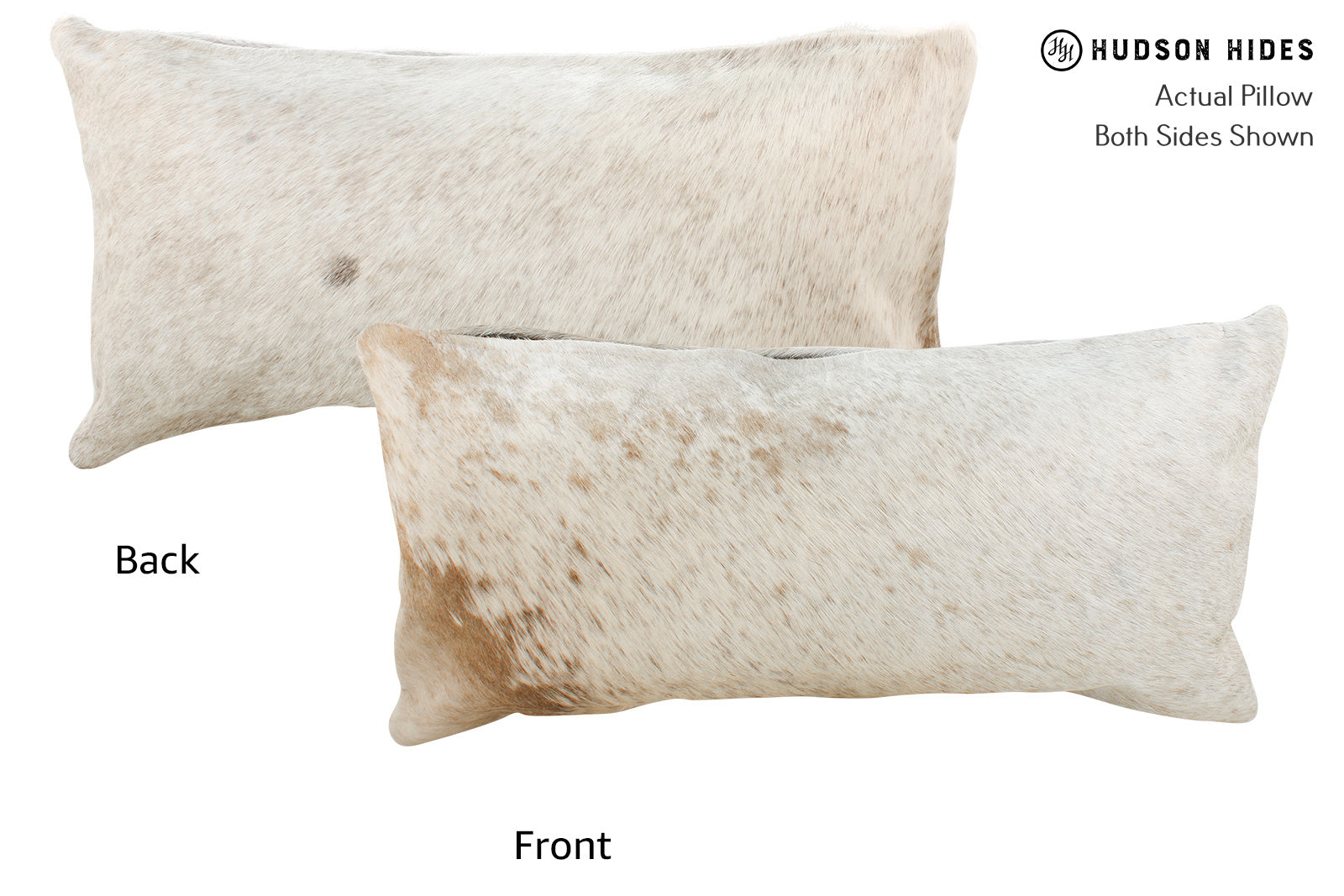 Salt and Pepper Brown Cowhide Pillow #23964