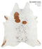 Salt and Pepper Brown XX-Large Brazilian Cowhide Rug 7'9