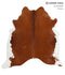 Brown and White Regular X-Large Brazilian Cowhide Rug 7'2