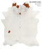 Salt and Pepper Brown X-Large Brazilian Cowhide Rug 7'0