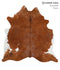 Brown and White Regular X-Large Brazilian Cowhide Rug 6'7