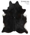 Black and White X-Large Brazilian Cowhide Rug 7'8