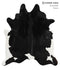 Black and White X-Large Brazilian Cowhide Rug 7'0