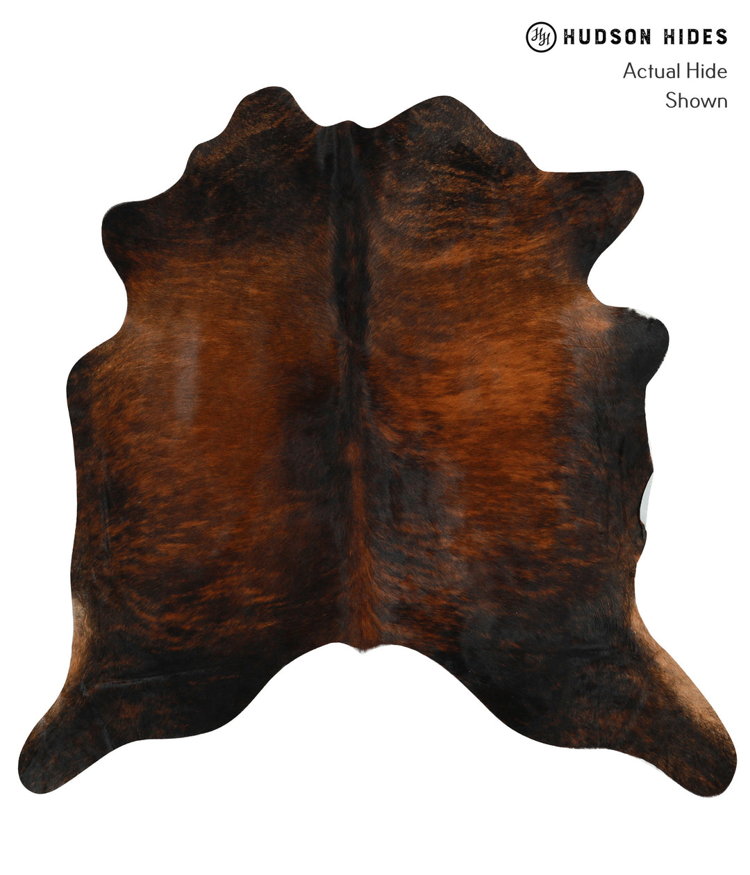 Dark Brindle X-Large Brazilian Cowhide Rug 6'6"H x 6'4"W #29648 by Hud