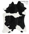Black and White X-Large Brazilian Cowhide Rug 7'6