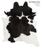 Black and White X-Large Brazilian Cowhide Rug 7'6