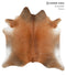 Brown with Red X-Large Brazilian Cowhide Rug 6'8