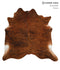 Medium Brindle X-Large Brazilian Cowhide Rug 6'7
