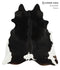 Black and White X-Large Brazilian Cowhide Rug 7'4