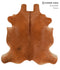Solid Brown X-Large European Cowhide Rug 6'8