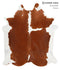 Brown and White X-Large Brazilian Cowhide Rug 7'9