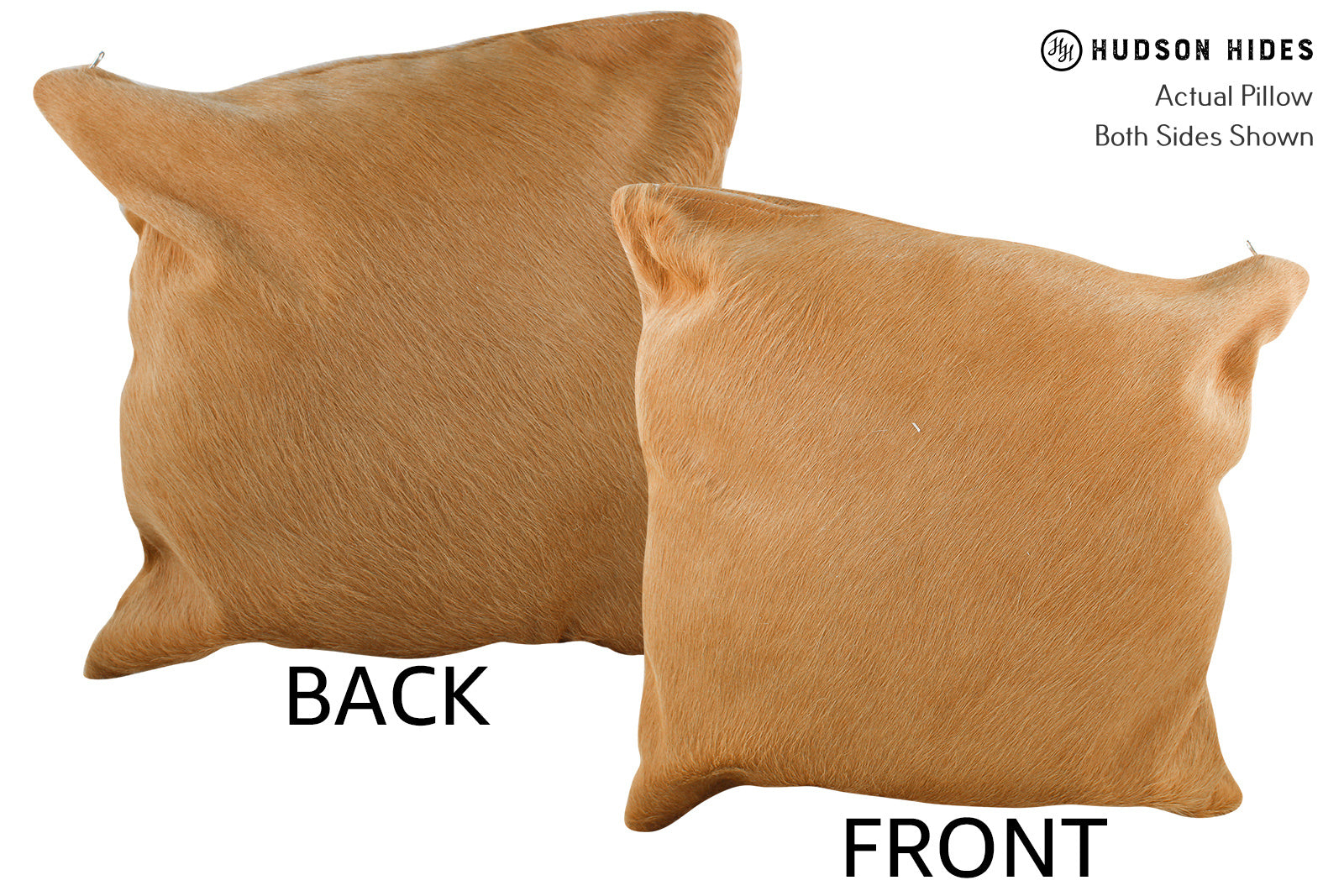 Solid Brown Cowhide Pillow #33932