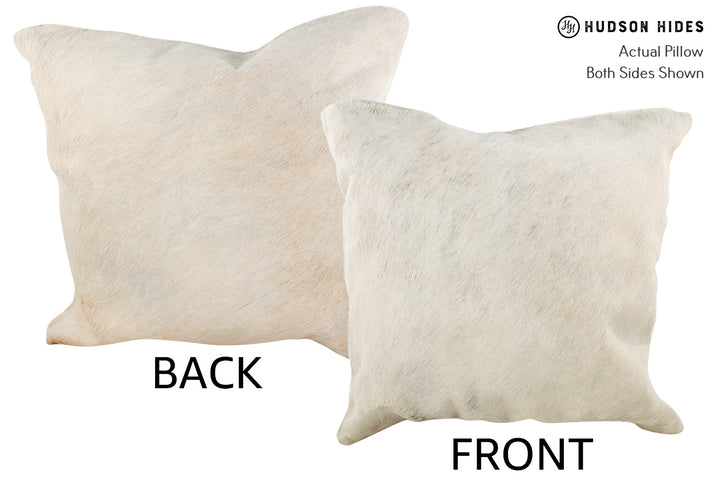 Beige 20"x20" Brazilian Cowhide Pillow #34187 by Hudson Hides