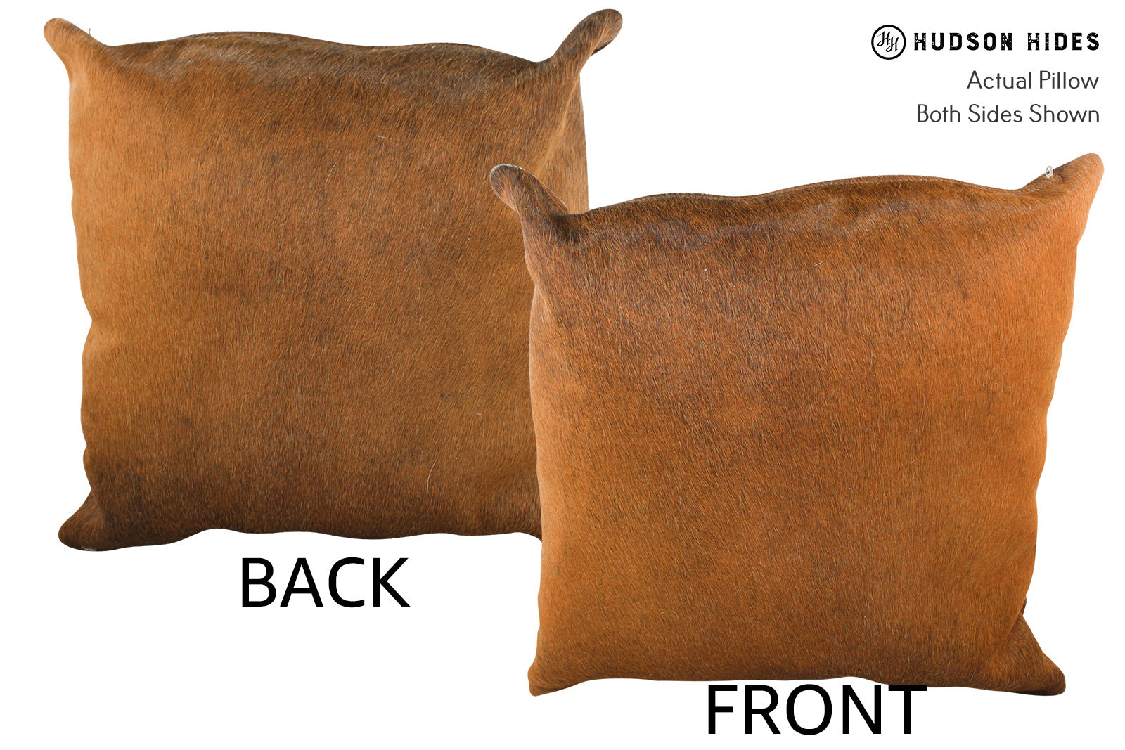 Solid Brown Cowhide Pillow #34388