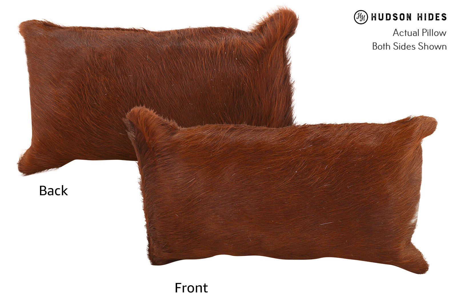 Solid Brown Cowhide Pillow #35232