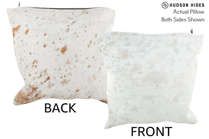 Salt and Pepper Brown 20"x20" Brazilian Cowhide Pillow #35978 by Hudson Hides