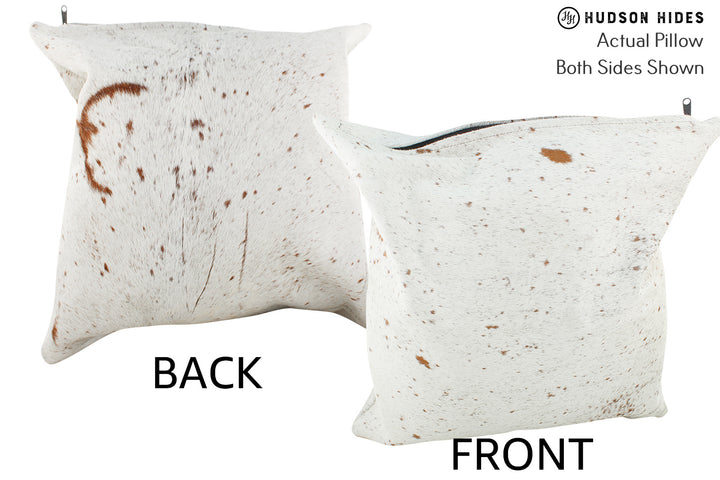 Salt and Pepper Brown 20"x20" Brazilian Cowhide Pillow #36004 by Hudson Hides