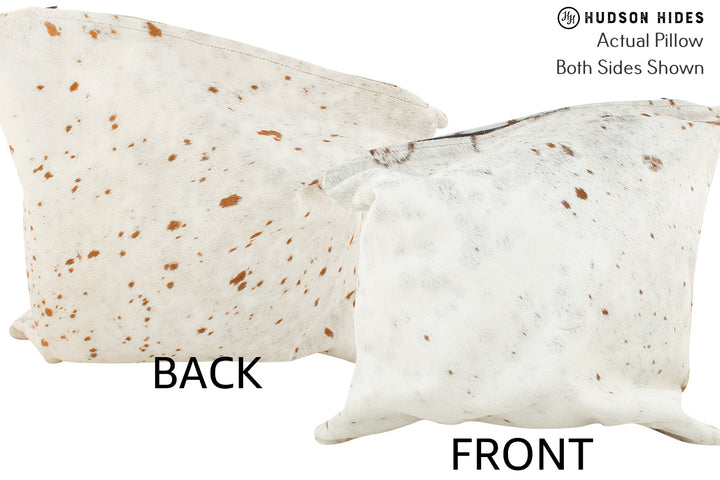 Salt and Pepper Brown 20"x20" Brazilian Cowhide Pillow #36388 by Hudson Hides