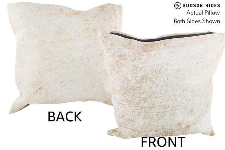 Salt and Pepper Brown 20"x20" Brazilian Cowhide Pillow #36481 by Hudson Hides