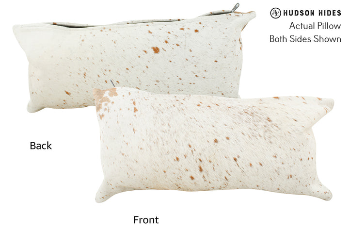 Salt and Pepper Brown 12"x22" Brazilian Cowhide Pillow #37599 by Hudson Hides