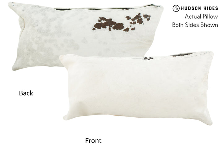 Salt and Pepper Brown 12"x22" Brazilian Cowhide Pillow #37795 by Hudson Hides