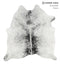 Salt and Pepper Black X-Large Brazilian Cowhide Rug 7'0
