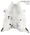 Salt and Pepper Black XX-Large Brazilian Cowhide Rug 7'10