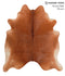 Solid Brown X-Large Brazilian Cowhide Rug 7'4