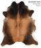 Brown with Red X-Large Brazilian Cowhide Rug 7'4