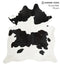 Black and White X-Large Brazilian Cowhide Rug 7'7