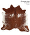 Brown and White X-Large Brazilian Cowhide Rug 6'8