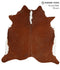 Brown and White Regular X-Large Brazilian Cowhide Rug 6'7