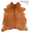 Solid Brown X-Large Brazilian Cowhide Rug 7'1