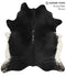 Black and White X-Large Brazilian Cowhide Rug 7'3