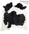 Black and White X-Large Brazilian Cowhide Rug 7'2