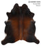 Chocolate X-Large Brazilian Cowhide Rug 7'2