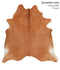 Solid Brown X-Large Brazilian Cowhide Rug 7'0