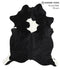 Black and White X-Large Brazilian Cowhide Rug 7'3