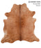 Solid Brown X-Large Brazilian Cowhide Rug 6'8